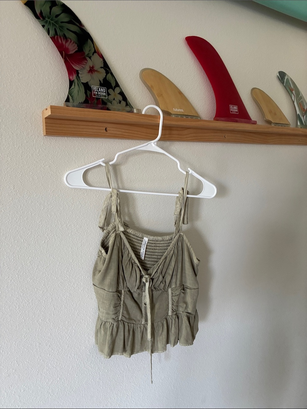 American eagle smocked corset top